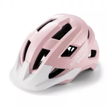 Cască de bicicletă pentru tineri Rockbros LK-67 cu vizieră detașabilă 54–58 cm, roz