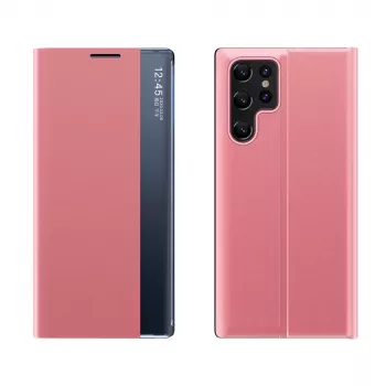 Husă Hurtel New Sleep pentru Samsung Galaxy S25 Ultra cu capac flip și suport, roz