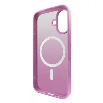 Husă din silicon MagSafe Puro Gradient pentru iPhone 16, roz