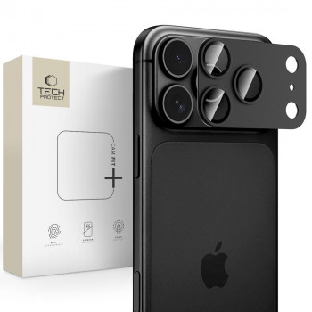Capac pentru cameră Tech-Protect Camfull Fit+ pentru Apple iPhone 18 Pro Max, negru