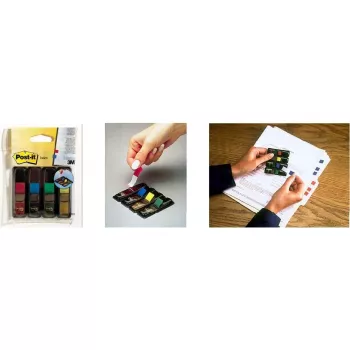 Dispenser 3M Post-it Index Mini, 12 x 43 mm, 4 culori x 35 marcaje