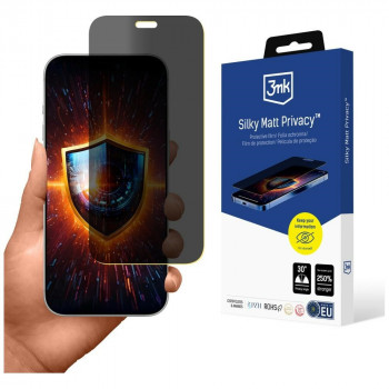 Folie de confidențialitate mată 3MK Silky Matt Privacy pentru Apple iPhone 18 Pro Max
