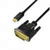 Cablu USB 3.2 Gen1 Type-C Logilink UA0474, C/M la DVI-D/M, 1080p/60 Hz, negru, 3 m