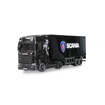 Amewi Mini-Scania 730 S cu remorcă cutie 4WD 1:64 RTR (22785)
