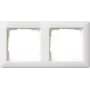 Ramă Gira 109227 orizontală, 2 module cu câmp de etichetare, Standard 55, alb pur, mat