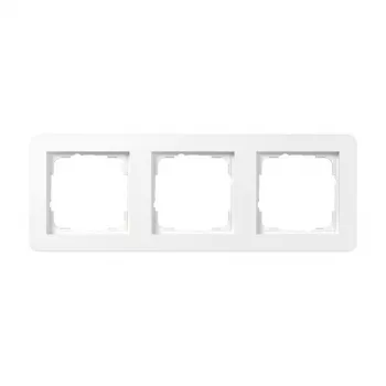 Ramă de acoperire Gira 0213150, 3 module, Gira E1, alb pur, lucios