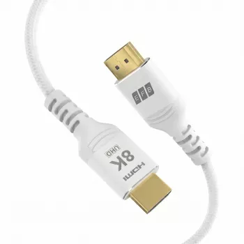 EFB Elektronik HDMI-21-00009 HDMI Cable Ultra High Speed, 8K60Hz, 48 Gbit/s, 0.5 m, White, HDMI 2.1/2.0 Compatible
