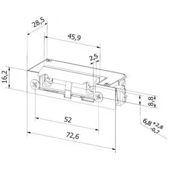 Deschizător electric de ușă BIRA HARTTE seria XS XS00UM, 12-24 V AC/DC, standard, cu monitorizare