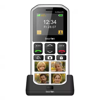 Telefon cu butoane mari Beafon SL290pro LTE SL290PROLTE_EU003BW Silver Line 4G, negru-alb, argintiu