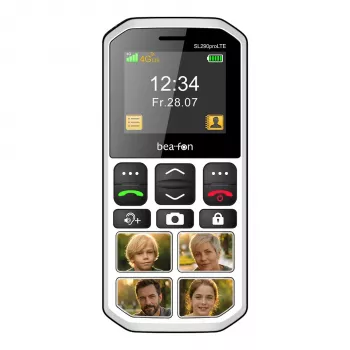 Telefon cu butoane mari Beafon SL290pro LTE SL290PROLTE_EU003BW Silver Line 4G, negru-alb, argintiu