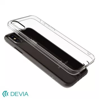Husă moale antizoc Devia pentru Apple iPhone X, Clear Tea