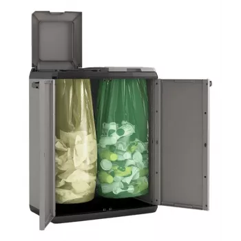 Cutie de depozitare pentru grădină Keter Split Basic 220 L dreptunghiulară din plastic gri