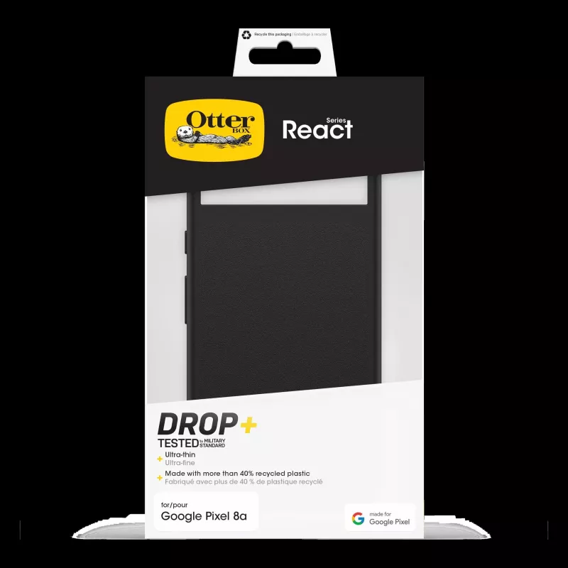 Husă OtterBox React Series pentru Google Pixel 8a - neagră