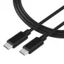 Cablu Tactical Smooth Thread USB-C/USB-C, 1 m, negru